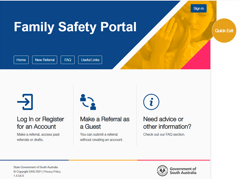 Family safety portal